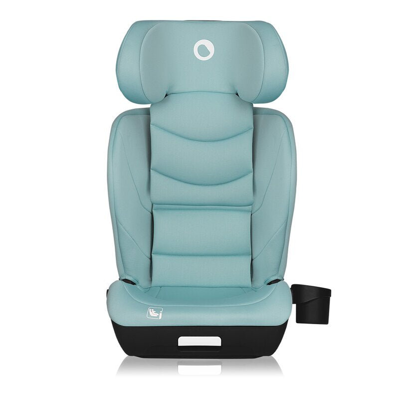 Scaun auto i-Size, Lionelo, Neal, Spatar reglabil in 4 pozitii, Tetiera in 10 pozitii, Suport sticla inclus, 15-36 Kg, 100-150 cm, Cu Isofix, Conform ECE R129, Verde Turquoise