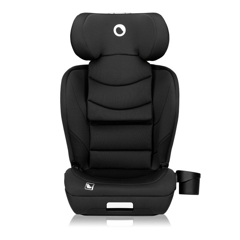 Scaun auto i-Size, Lionelo, Neal, Spatar reglabil in 4 pozitii, Tetiera in 10 pozitii, Suport sticla inclus, 15-36 Kg, 100-150 cm, Cu Isofix, Conform ECE R129, Negru