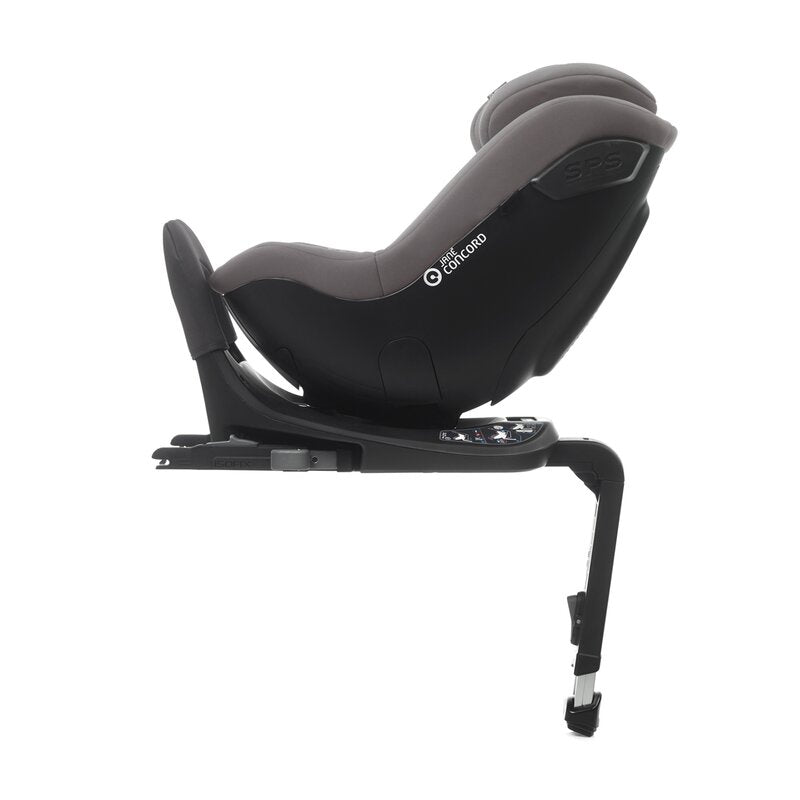 Scaun auto, Jane, Iflow I-Size, Rotire 360 grade, 40 - 105 cm, Cu Isofix si picior stabilizator, Protectie superioara in caz de impact lateral - SPS, Conform cu standardul european de securitate ECE R129, Matt Gray