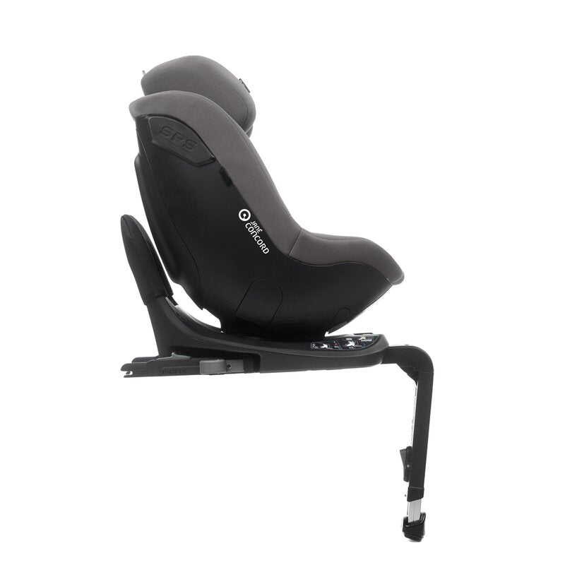 Scaun auto, Jane, Iflow I-Size, Rotire 360 grade, 40 - 105 cm, Cu Isofix si picior stabilizator, Protectie superioara in caz de impact lateral - SPS, Conform cu standardul european de securitate ECE R129, Matt Gray