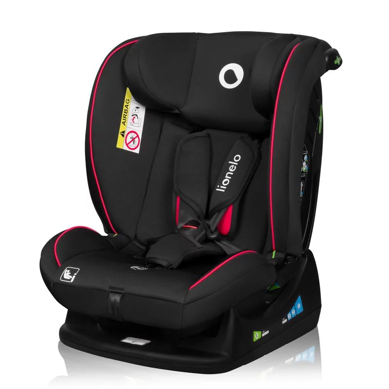 Scaun auto Lionelo Aart i-Size, Negru/Rosu