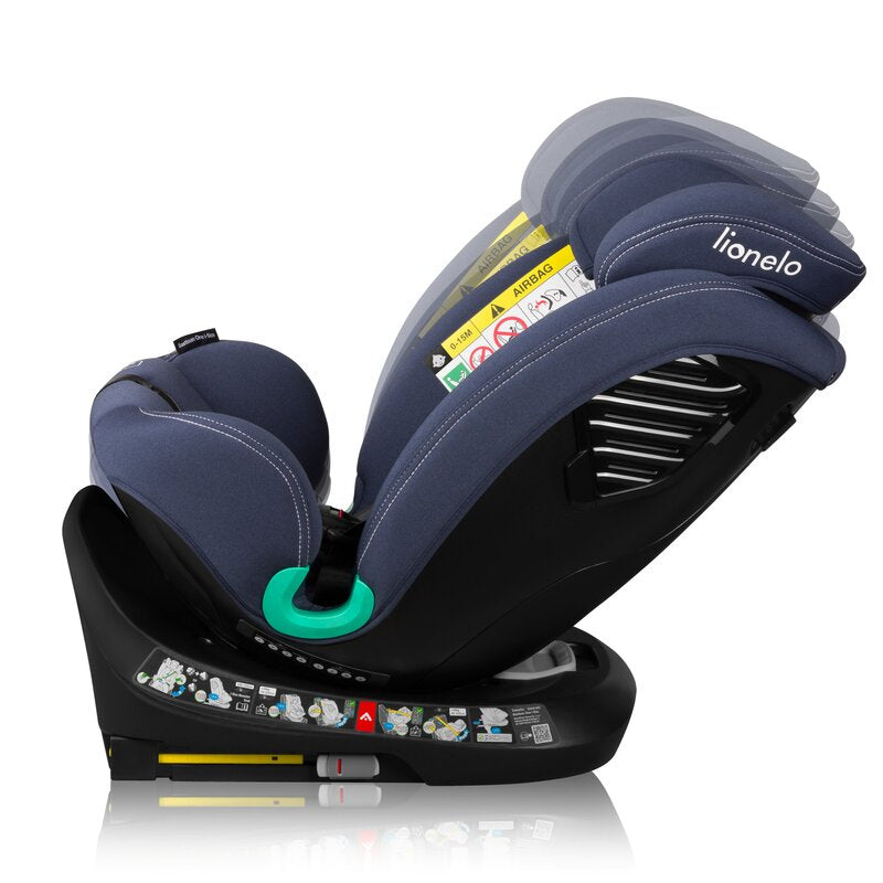 Scaun auto, Lionelo, Bastiaan One i-Size, 4 in 1, Protectie laterala, Cu spatar inclinabil in 4 pozitii, Cu tetiera reglabila in 13 pozitii, Rotire 360 grade, Top Tether, 0-36 Kg, 40-150 cm, Cu Isofix