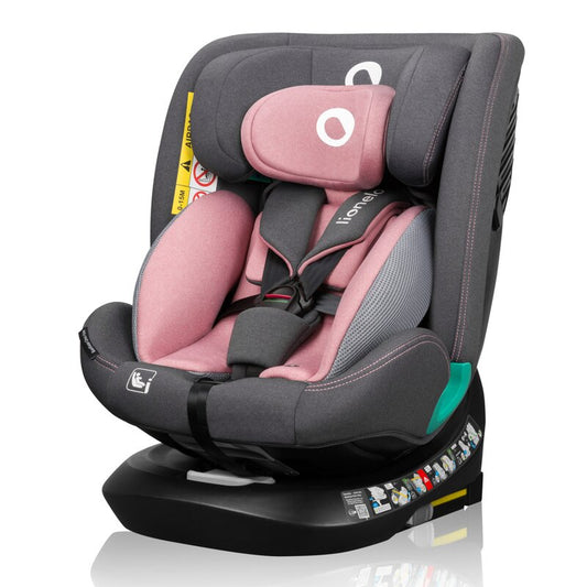 Scaun Auto Lionelo Bastiaan One i-Size 4 in 1 | Rotire 360° | Isofix + Top Tether | Spătar 4 Poziții | 0-36 kg | R129 | Roz