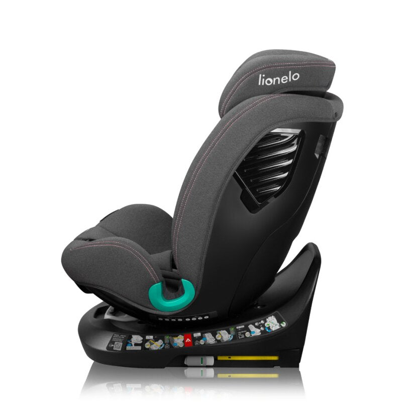 Scaun auto, Lionelo, Bastiaan One i-Size, 4 in 1, Protectie laterala, Cu spatar inclinabil in 4 pozitii, Cu tetiera reglabila in 13 pozitii, Rotire 360 grade, Top Tether, 0-36 Kg, 40-150 cm, Cu Isofix, Conform cu ECE R129, Roz