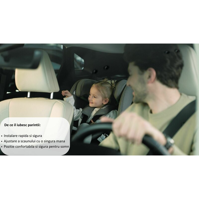 Scaun Auto Lionelo Bastiaan One i-Size 4in1 Rotativ 360 ISOFIX 0-36kg Verde