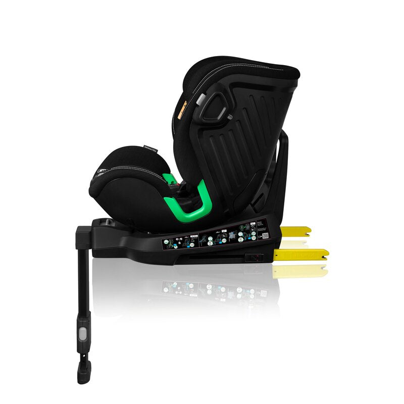 Scaun auto, Lionelo, Harmony i-Size, Rotire 360 grade, Protectie laterala, Cu spatar reglabil in 5 pozitii, Cu tetiera reglabila in 12 pozitii, 0-36 Kg, 40-150 cm, Cu Isofix, Husa din bambus, Conform