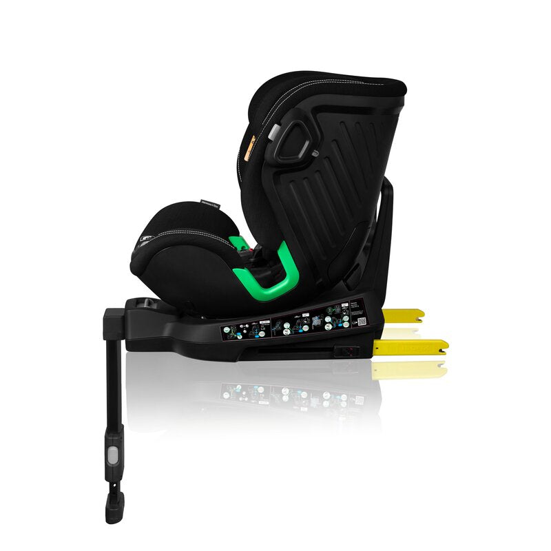 Scaun auto, Lionelo, Harmony i-Size, Rotire 360 grade, Protectie laterala, Cu spatar reglabil in 5 pozitii, Cu tetiera reglabila in 12 pozitii, 0-36 Kg, 40-150 cm, Cu Isofix, Husa din bambus, Conform