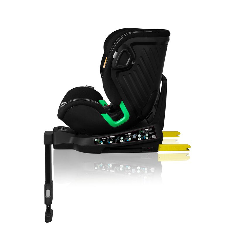 Scaun auto, Lionelo, Harmony i-Size, Rotire 360 grade, Protectie laterala, Cu spatar reglabil in 5 pozitii, Cu tetiera reglabila in 12 pozitii, 0-36 Kg, 40-150 cm, Cu Isofix, Husa din bambus, Conform