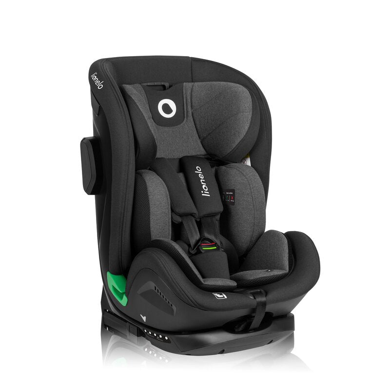 Scaun auto, Lionelo, Harper i-Size, Isofix, Cu centura TopTether, Cu spatar inclinabil in 5 pozitii, Cu tetiera reglabila in 13 pozitii, Cu tehnologie Dri Seat, Instalare cu fata inainte, 9-36 kg, 76-