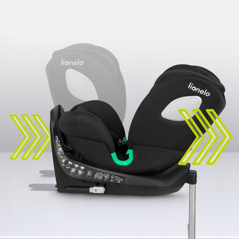 Scaun auto, Lionelo, i-Size Braam, 0-36 Kg, 40-150 cm, Cu isofix si picior de fixare, Protectie laterala, Rotire 360 grade, Ajustare spatar in 5 pozitii, Tetiera reglabila in 14 trepte, Conform cu sta