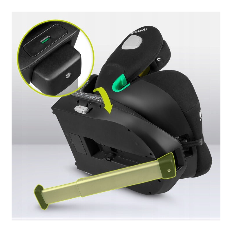 Scaun auto, Lionelo, i-Size Braam, 0-36 Kg, 40-150 cm, Cu isofix si picior de fixare, Protectie laterala, Rotire 360 grade, Ajustare spatar in 5 pozitii, Tetiera reglabila in 14 trepte, Conform cu sta