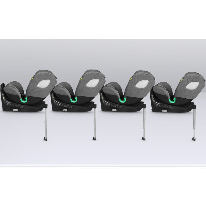 Scaun auto, Lionelo, i-Size Braam, 0-36 Kg, 40-150 cm, Cu isofix si picior de fixare, Protectie laterala, Rotire 360 grade, Ajustare spatar in 5 pozitii, Tetiera reglabila in 14 trepte, Conform cu standardul european de securitate R129, Gri