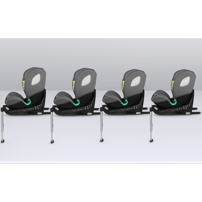 Scaun auto, Lionelo, i-Size Braam, 0-36 Kg, 40-150 cm, Cu isofix si picior de fixare, Protectie laterala, Rotire 360 grade, Ajustare spatar in 5 pozitii, Tetiera reglabila in 14 trepte, Conform cu standardul european de securitate R129, Gri