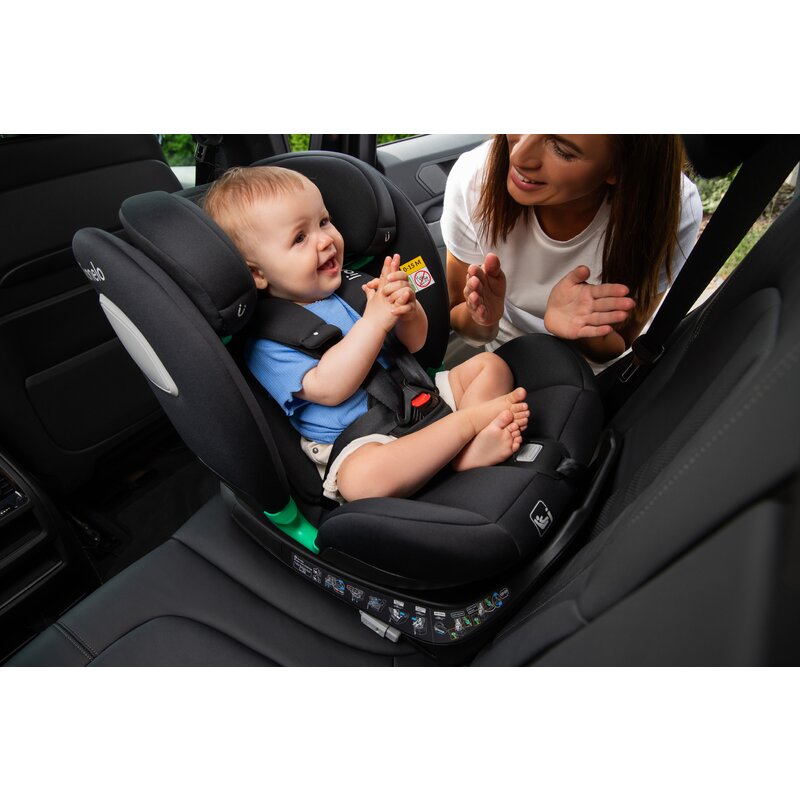 Scaun auto, Lionelo, i-Size Braam, 0-36 Kg, 40-150 cm, Cu isofix si picior de fixare, Protectie laterala, Rotire 360 grade, Ajustare spatar in 5 pozitii, Tetiera reglabila in 14 trepte, Conform cu standardul european de securitate R129, Gri