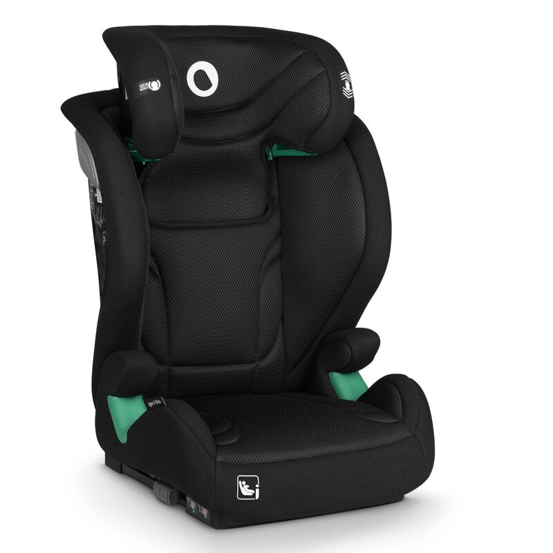 Scaun auto, Lionelo, i-Size Igo, 100- 150 cm, Cu isofix, Protectie laterala, Ajustare spatar in 2 pozitii, Tetiera Tri-Guard reglabila in 11 pozitii, Conform cu standardul european de securitate R129, Negru