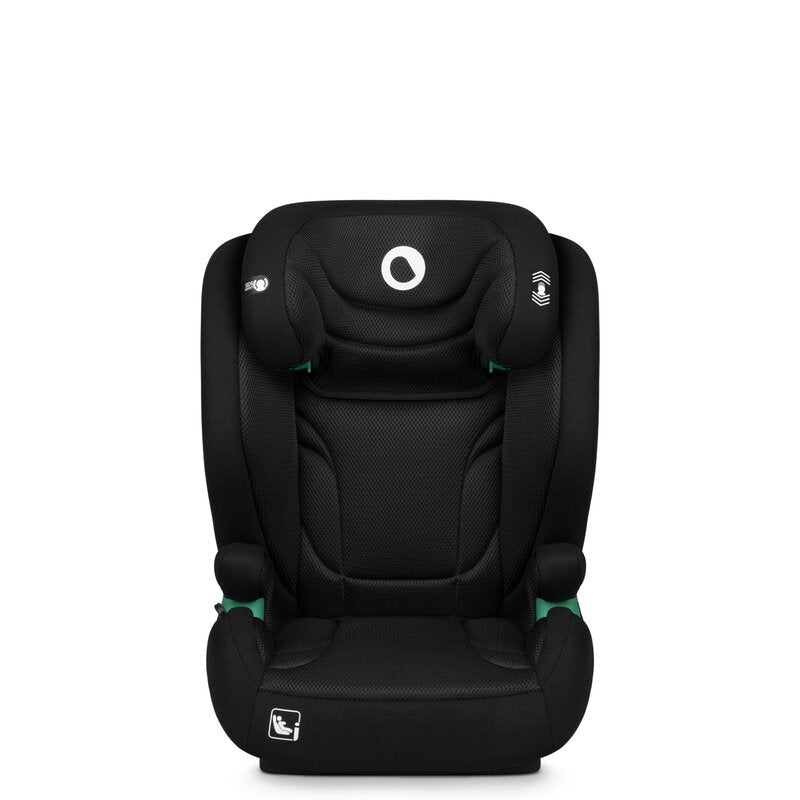 Scaun auto, Lionelo, i-Size Igo, 100- 150 cm, Cu isofix, Protectie laterala, Ajustare spatar in 2 pozitii, Tetiera Tri-Guard reglabila in 11 pozitii, Conform cu standardul european de securitate R129, Negru