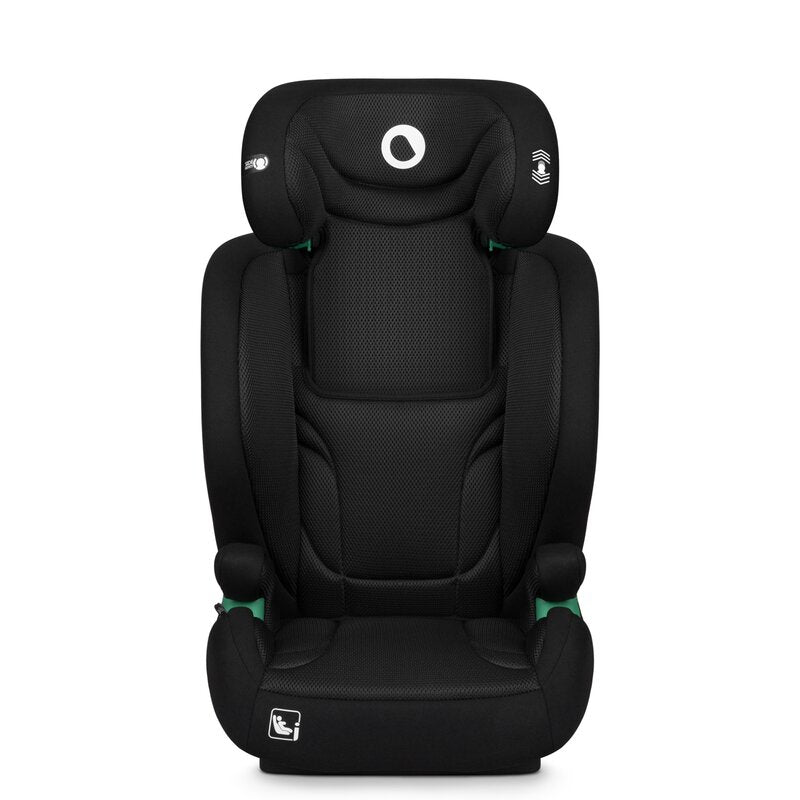 Scaun auto, Lionelo, i-Size Igo, 100- 150 cm, Cu isofix, Protectie laterala, Ajustare spatar in 2 pozitii, Tetiera Tri-Guard reglabila in 11 pozitii, Conform cu standardul european de securitate R129, Negru
