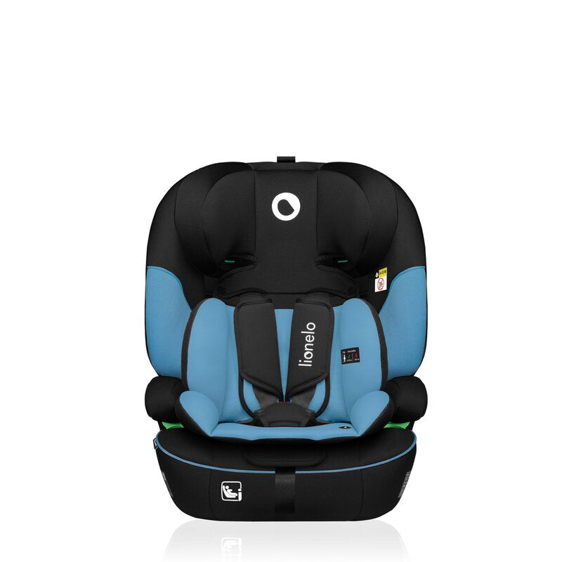 Scaun auto, Lionelo, Levi i-Size, Universal, Instalare FWF, Cu tetiera reglabila in 10 pozitii, Cu spatar detasabil, 76-150 cm, Conform cu R129, Albastru