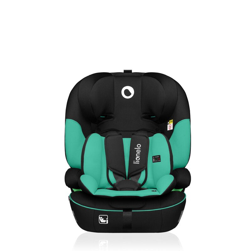 Scaun auto, Lionelo, Levi i-Size, Universal, Instalare FWF, Cu tetiera reglabila in 10 pozitii, Cu spatar detasabil, 76-150 cm, Conform cu R129, Verde
