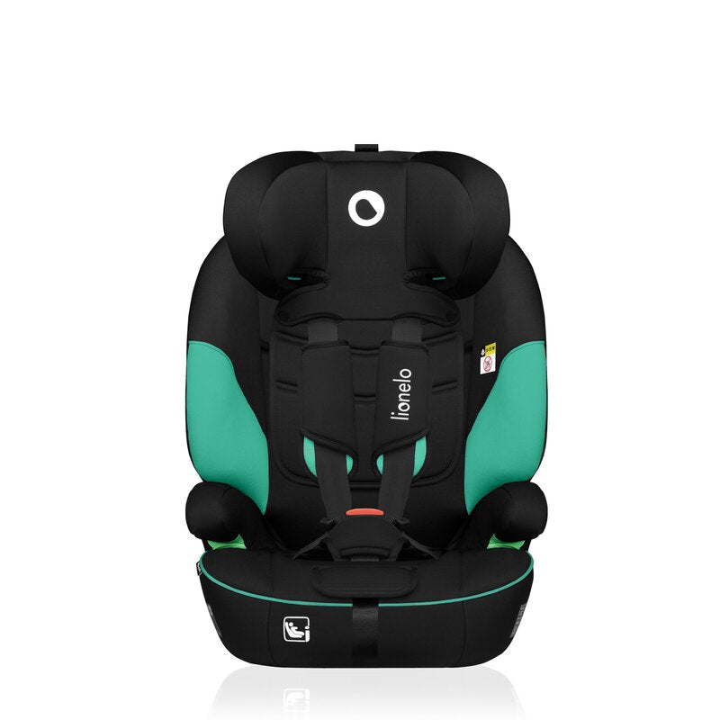 Scaun auto, Lionelo, Levi i-Size, Universal, Instalare FWF, Cu tetiera reglabila in 10 pozitii, Cu spatar detasabil, 76-150 cm, Conform cu R129, Verde