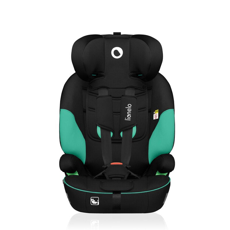 Scaun auto, Lionelo, Levi i-Size, Universal, Instalare FWF, Cu tetiera reglabila in 10 pozitii, Cu spatar detasabil, 76-150 cm, Conform cu R129, Verde