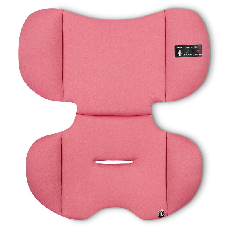 Scaun auto, Lionelo, Levi One i-Size, Universal, Instalare FWF, Cu tetiera reglabila in 10 pozitii, Cu spatar detasabil, 76-150 cm, Conform cu R129, Roz
