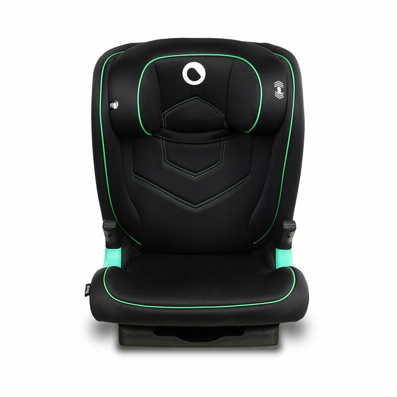 Scaun auto i-Size, Lionelo, Neal, Spatar reglabil in3 pozitii, Tetiera in 14 pozitii, Suport sticla inclus, 15-36 Kg, 100-150 cm, Cu Isofix, Conform ECE R129, Negru