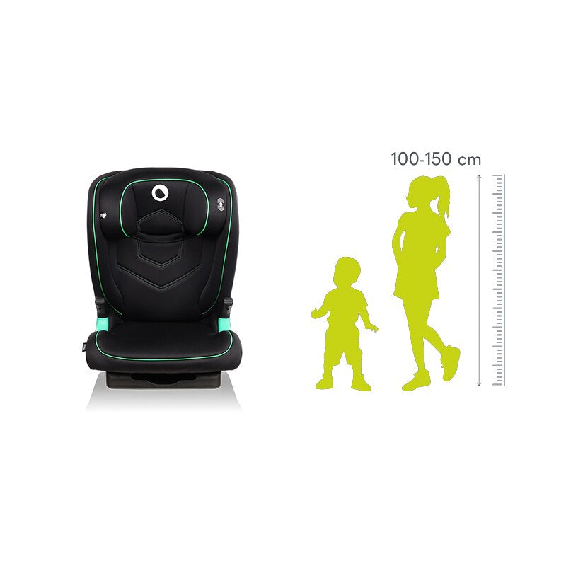 Scaun auto i-Size, Lionelo, Neal, Spatar reglabil in 3 pozitii, Tetiera in 14 pozitii, Suport sticla inclus, 15-36 Kg, 100-150 cm, Cu Isofix, Conform ECE R129, Gri