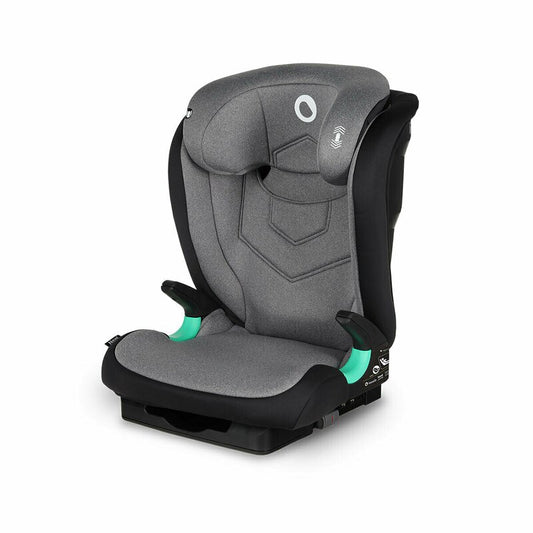 Scaun auto i-Size, Lionelo, Neal, Spatar reglabil in 3 pozitii, Tetiera in 14 pozitii, Suport sticla inclus, 15-36 Kg, 100-150 cm, Cu Isofix, Conform ECE R129, Gri