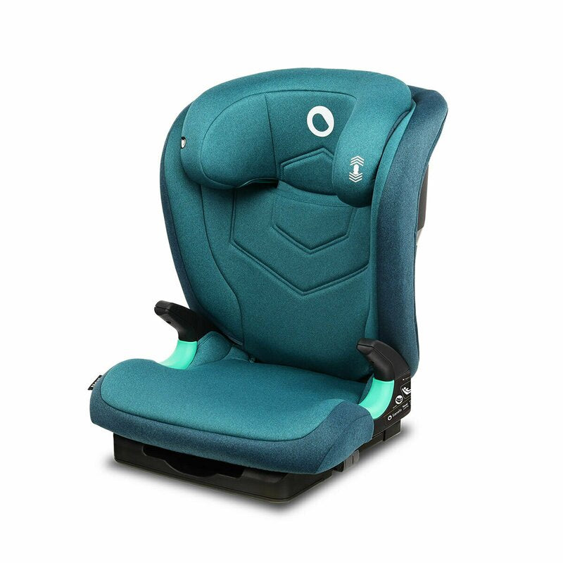Scaun auto i-Size, Lionelo, Neal, Spatar reglabil in 3 pozitii, Tetiera in 14 pozitii, Suport sticla inclus, 15-36 Kg, 100-150 cm, Cu Isofix, Conform ECE R129, Verde