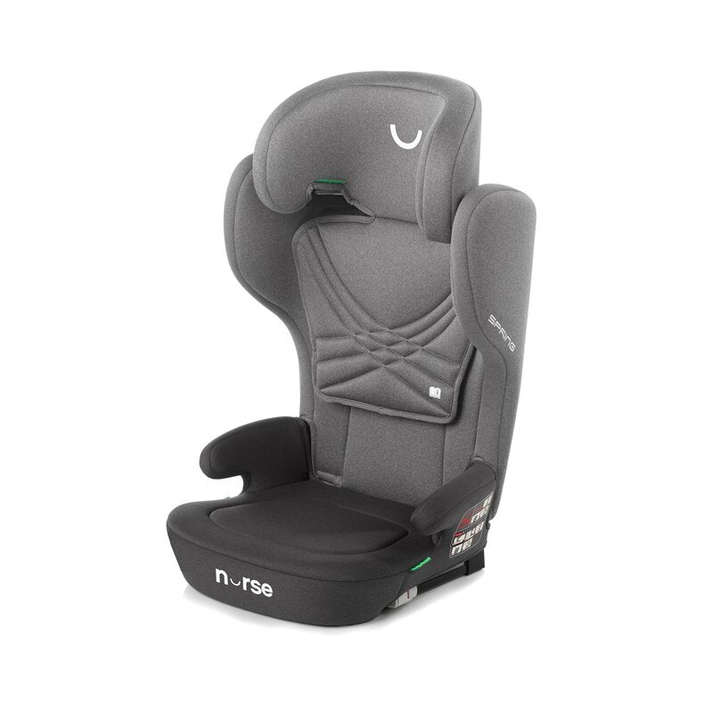 Scaun auto, Nurse, Spring, I-Size, Cu sistem isofix, Pliabil, 100-150 cm, 4-12 ani, Conform cu standardul european de securitate ECE R129, Storm