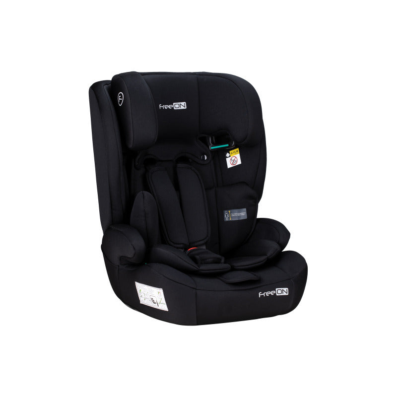 Scaun auto, FreeON, Uran, Pentru copii, I-Size, 76 - 150 cm/ 1 - 12 ani, Cu tetiera reglabila in 14 pozitii, Conform cu standardul european de securitate ECE R129, Black