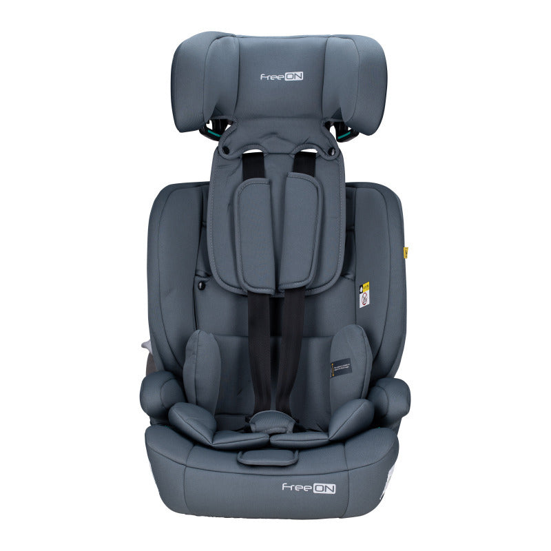 Scaun auto, FreeON, Uran, Pentru copii, I-Size, 76 - 150 cm/ 1 - 12 ani, Cu tetiera reglabila in 14 pozitii, Conform cu standardul european de securitate ECE R129, Dark Grey
