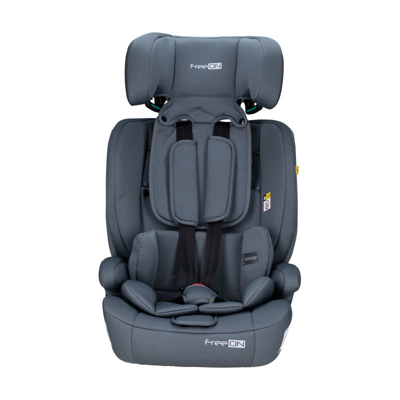 Scaun auto, FreeON, Uran, Pentru copii, I-Size, 76 - 150 cm/ 1 - 12 ani, Cu tetiera reglabila in 14 pozitii, Conform cu standardul european de securitate ECE R129, Dark Grey