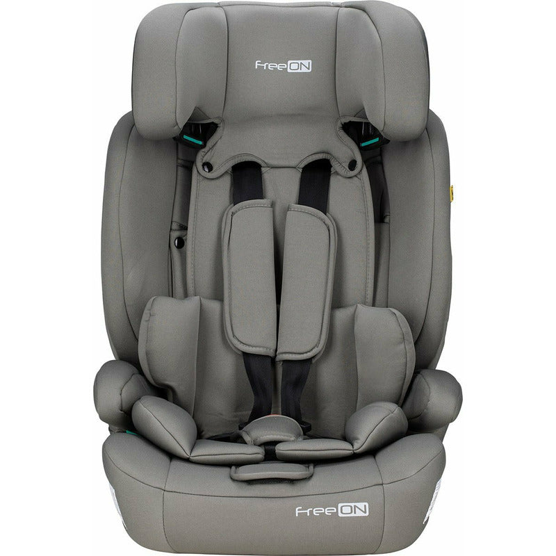 Scaun auto, FreeON, Uran, Pentru copii, I-Size, 76 - 150 cm/ 1 - 12 ani, Cu tetiera reglabila in 14 pozitii, Conform cu standardul european de securitate ECE R129, Khaki Grey