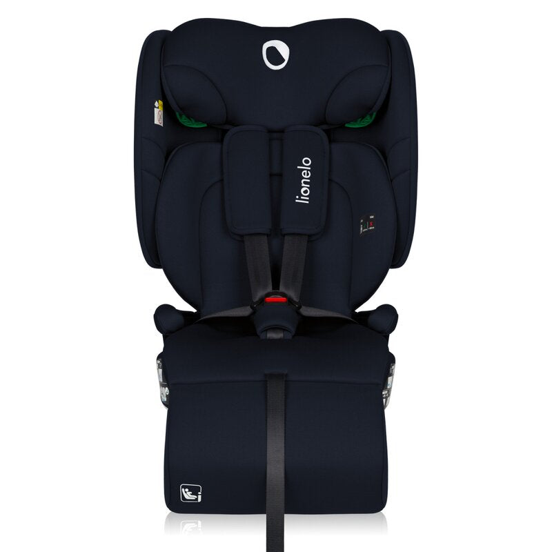Scaun auto pliabil, Lionelo, Nelly, i-Size, 76- 150 cm, Tetiera reglabila in 15 pozitii, Spatar reglabil in 4 pozitii, Sisteme de fixare Isofix si Top Tether, Sezut lat si confortabil, Conform cu ECE R129, Albastru