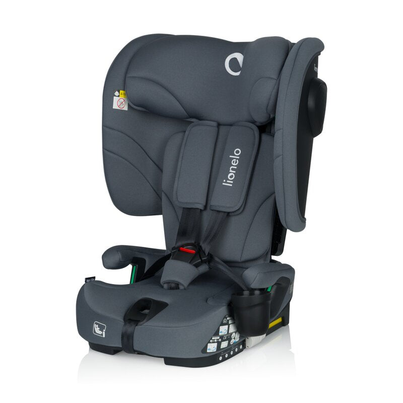 Scaun auto pliabil, Lionelo, Nelly, i-Size, 76- 150 cm, Tetiera reglabila in 15 pozitii, Spatar reglabil in 4 pozitii, Sisteme de fixare Isofix si Top Tether, Sezut lat si confortabil, Conform cu ECE