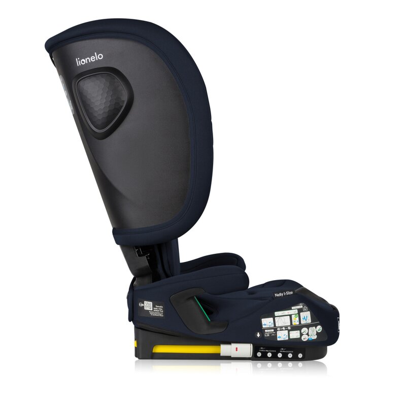 Scaun auto pliabil, Lionelo, Nelly, i-Size, 76- 150 cm, Tetiera reglabila in 15 pozitii, Spatar reglabil in 4 pozitii, Sisteme de fixare Isofix si Top Tether, Sezut lat si confortabil, Conform cu ECE R129, Albastru