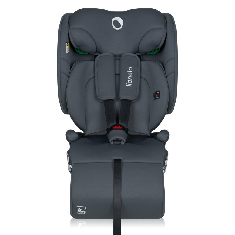 Scaun auto pliabil, Lionelo, Nelly, i-Size, 76- 150 cm, Tetiera reglabila in 15 pozitii, Spatar reglabil in 4 pozitii, Sisteme de fixare Isofix si Top Tether, Sezut lat si confortabil, Conform cu ECE R129, Gri