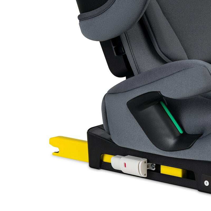 Scaun auto pliabil, Lionelo, Orin, i-Size, 100-150 cm, Tetiera reglabila in 14 pozitii, Spatar in 4 pozitii, Isofix+Top Tether, Sezut ergonomic, Husa transport, Suport sticla, Gri Grafit