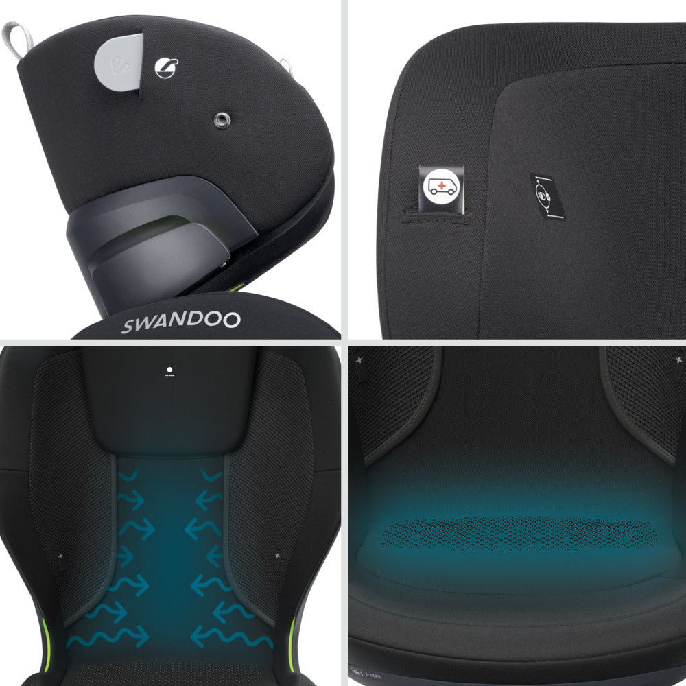 Scaun auto Swandoo Charlie i-Size Chia Black