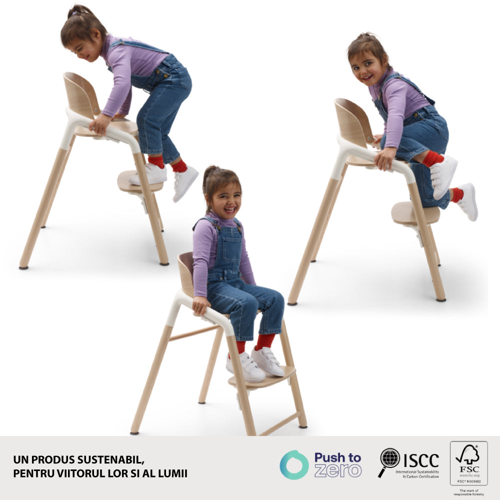 Scaun Bugaboo Giraffe Warm Wood Grey