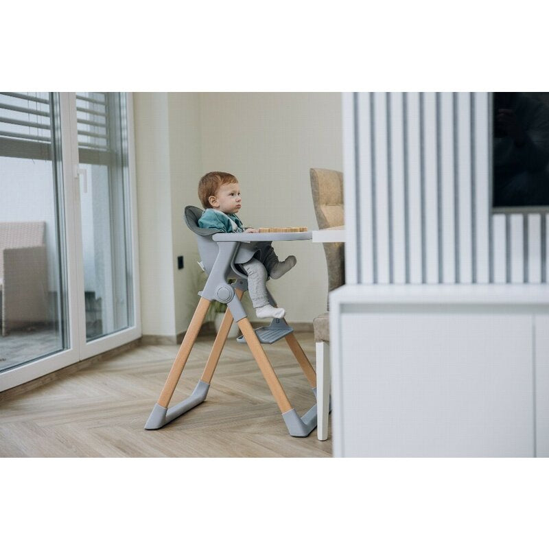 Scaun de masa 2 in 1, FreeON, Flexi Grow, Transformabil, Pliabil, Contine 2 accesorii, 0 luni +, Gri