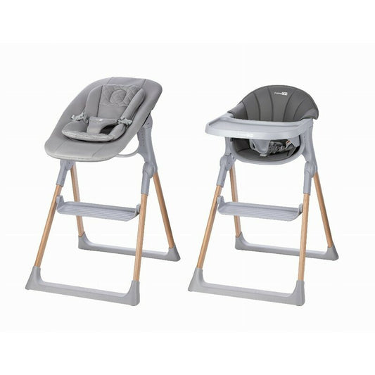 Scaun de masa 2 in 1, FreeON, Flexi Grow, Transformabil, Pliabil, Contine 2 accesorii, 0 luni +, Gri