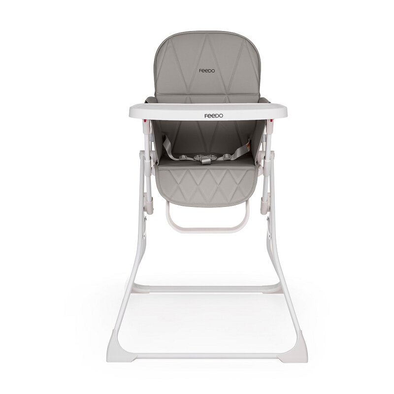 Scaun de masa, Feedo, Bite, Pliabil, Pana la 15 kg, Aspect elegant, Suport de picioare ajustabil, Cu tavita detasabila, 6- 36 luni, Conform cu EN14988-2:2006+A1:2012, Cappuccino