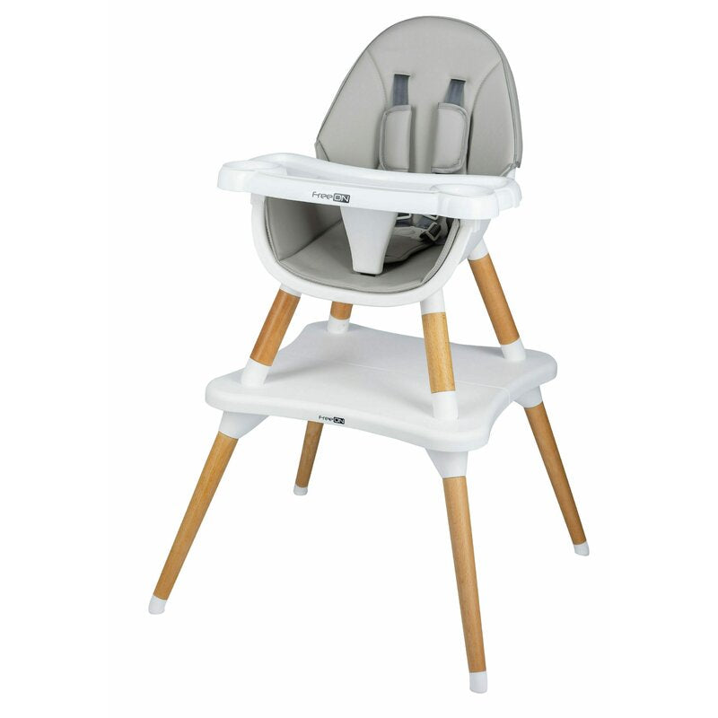 Scaun de masa, FreeON, Eos, 3 in 1, Multifunctional, Cu tavita reglabila si detasabila, Conform cu standardul european de securitate EN 14988:2017+A1:2020, Grey