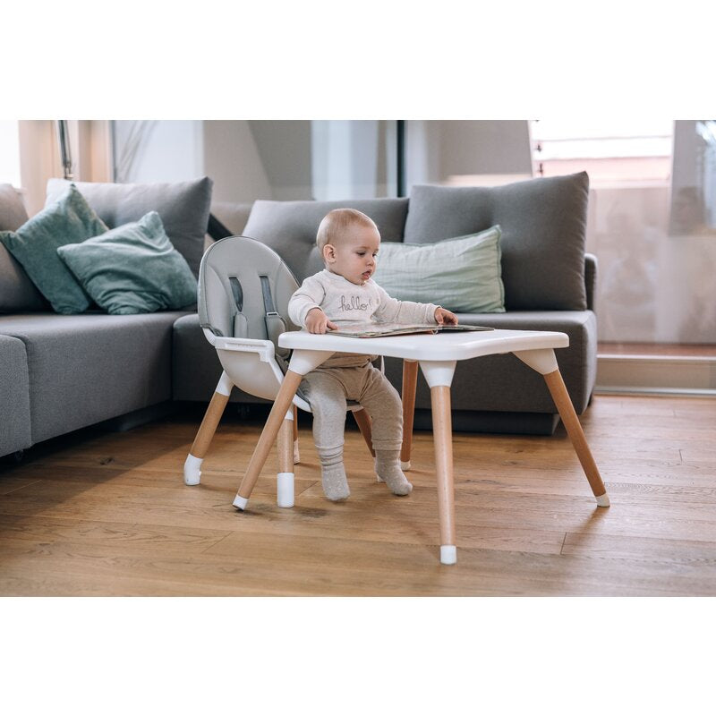 Scaun de masa, FreeON, Eos, 3 in 1, Multifunctional, Cu tavita reglabila si detasabila, Conform cu standardul european de securitate EN 14988:2017+A1:2020, Grey