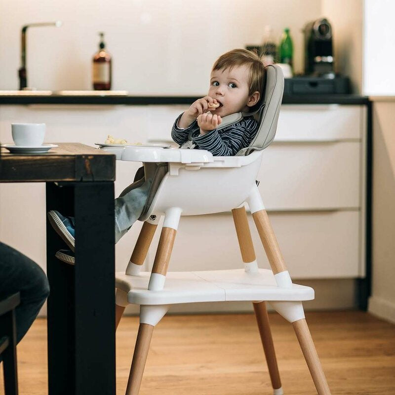 Scaun de masa, FreeON, Eos, 3 in 1, Multifunctional, Cu tavita reglabila si detasabila, Conform cu standardul european de securitate EN 14988:2017+A1:2020, Grey