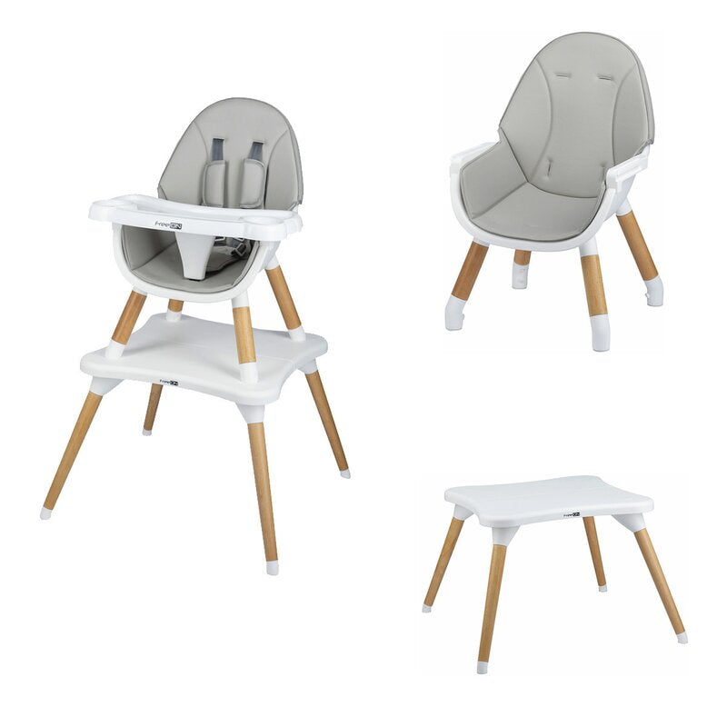 Scaun de masa, FreeON, Eos, 3 in 1, Multifunctional, Cu tavita reglabila si detasabila, Conform cu standardul european de securitate EN 14988:2017+A1:2020, Grey