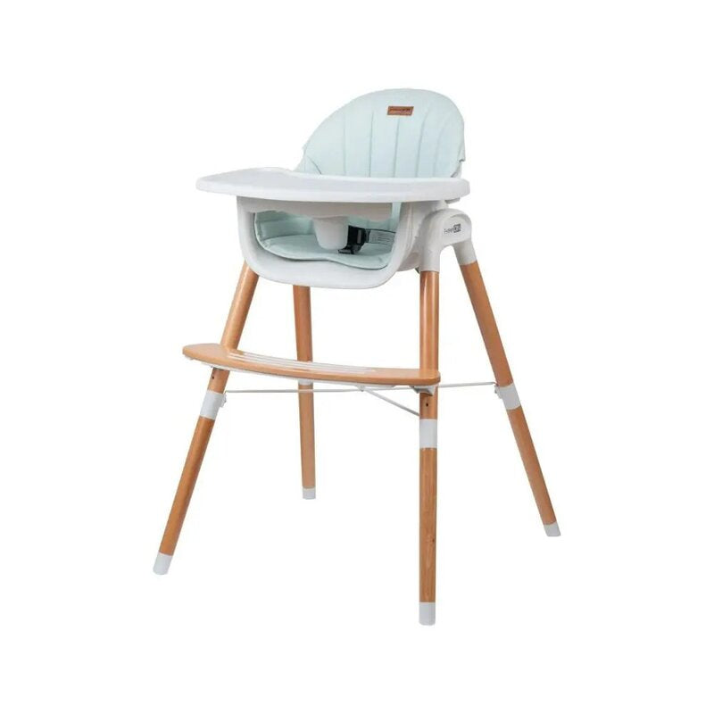 Scaun de masa, FreeON, Tin, 2 in 1 reglabil, Cu tavita si husa detasabile, Suport pentru picioare reglabil, Conform cu standardul european de securitate EN 14988:2017+A1:2020, Light Green